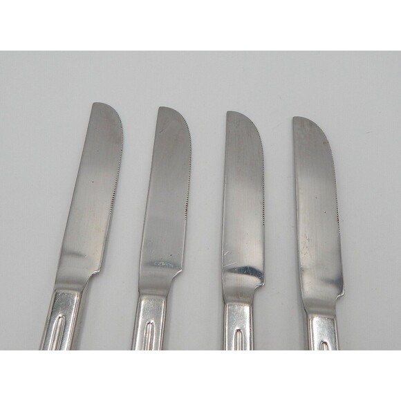 Retroneu INFINITE Stainless Dinner Knives Serrated 18/8 Korea Glossy Flatware S4 - Picture 3 of 9